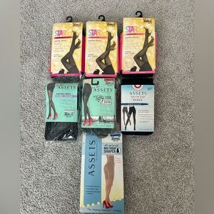 NWT 7 Pair SPANX /Sara Blakely Tights and 1 Mid Thigh Shaper. Attn: Resellers